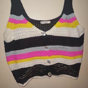 Jolie & Joy by FCT With Love Multicolor Knit Crop Top Size 3X